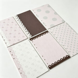 Decorative Journal Insert Pages for 6-Ring Binder | Aesthetic Scrapbook Background Sheets A6 Size (60 Sheets)